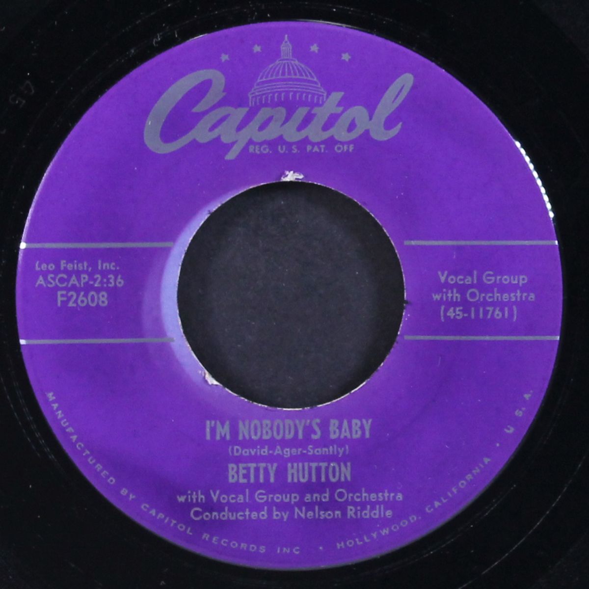 i'm nobody's baby / hot dog! that made him mad by BETTY HUTTON