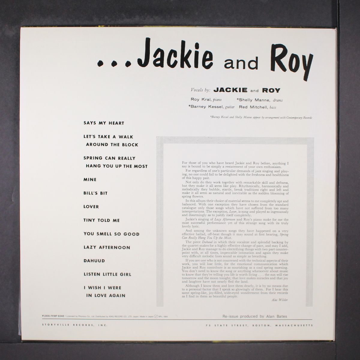 storyville presents by JACKIE CAIN & ROY KRAL