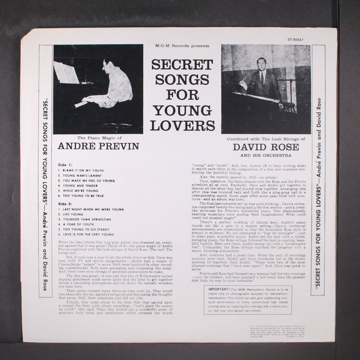 secret songs for young lovers by ANDRE PREVIN