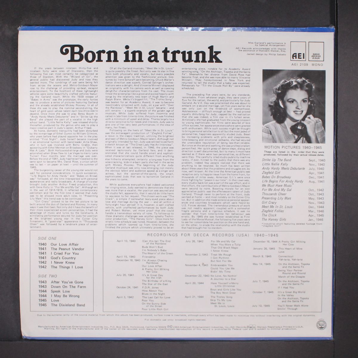 born in a trunk by JUDY GARLAND