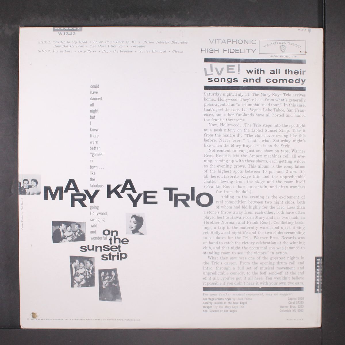 on the sunset strip by MARY KAYE TRIO