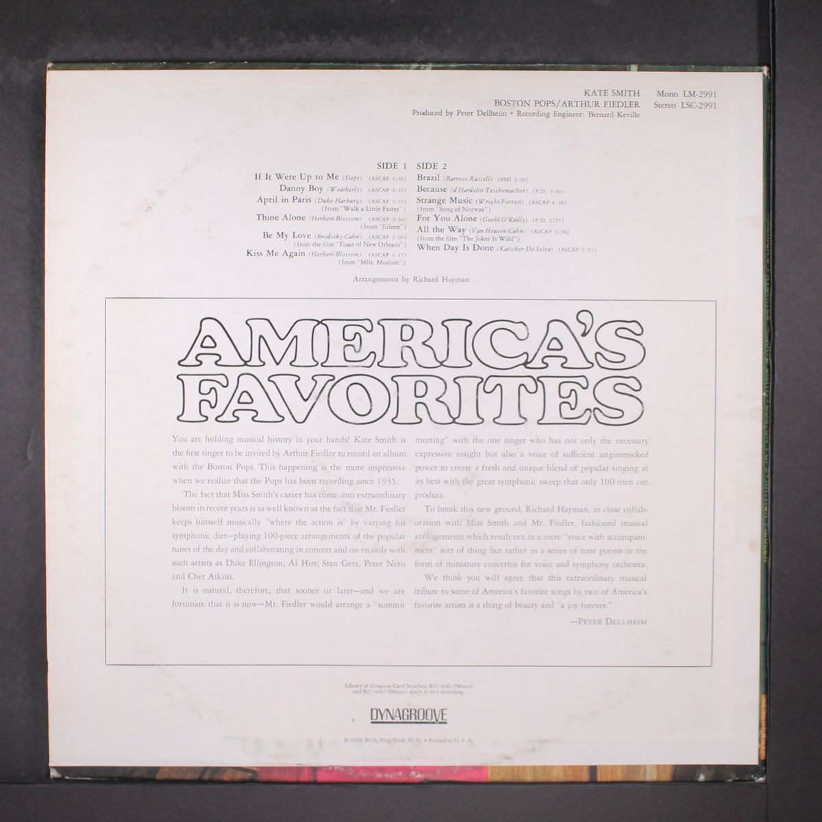 america's favorites by KATE SMITH & BOSTON POPS