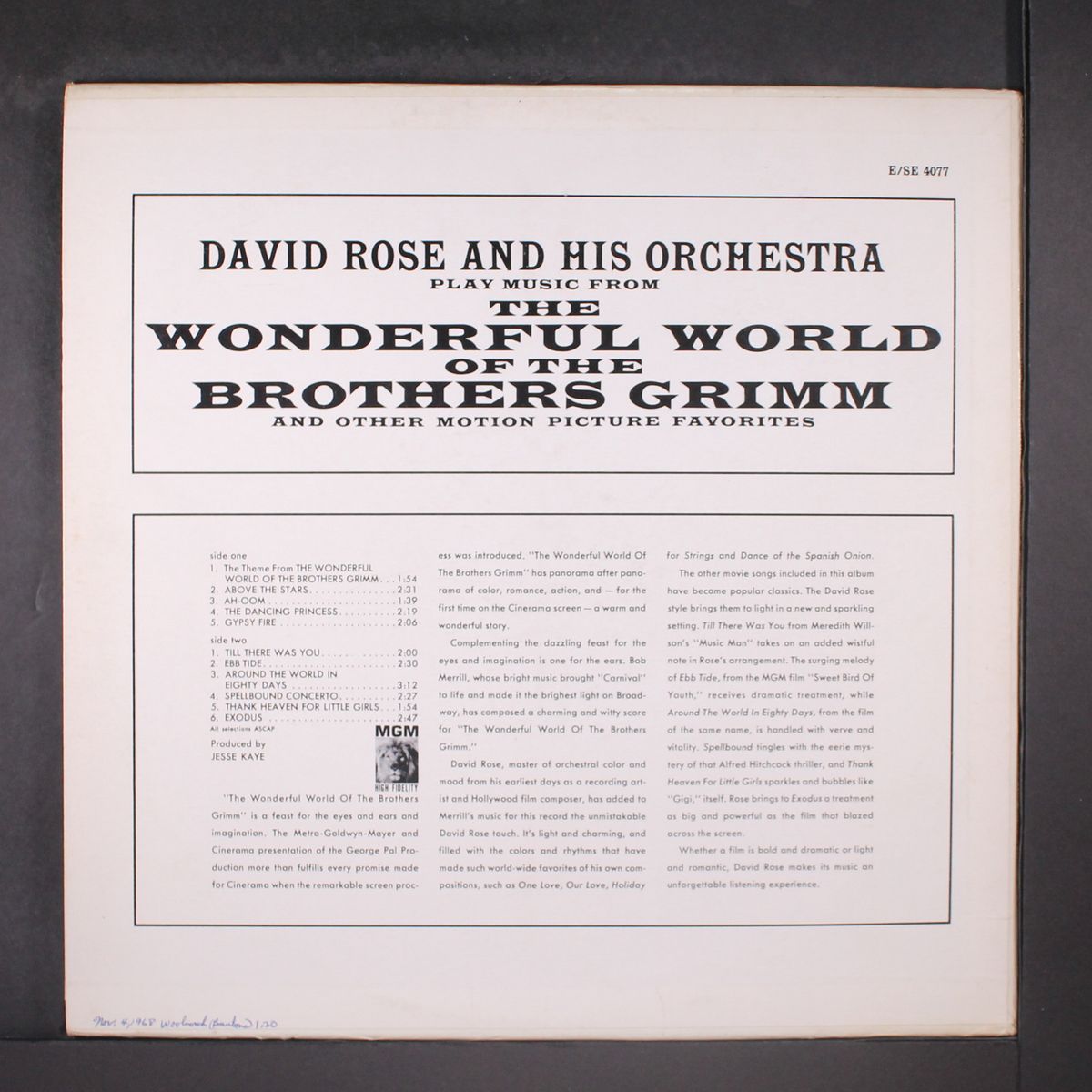 the wonderful world of the brothers grimm by DAVID ROSE