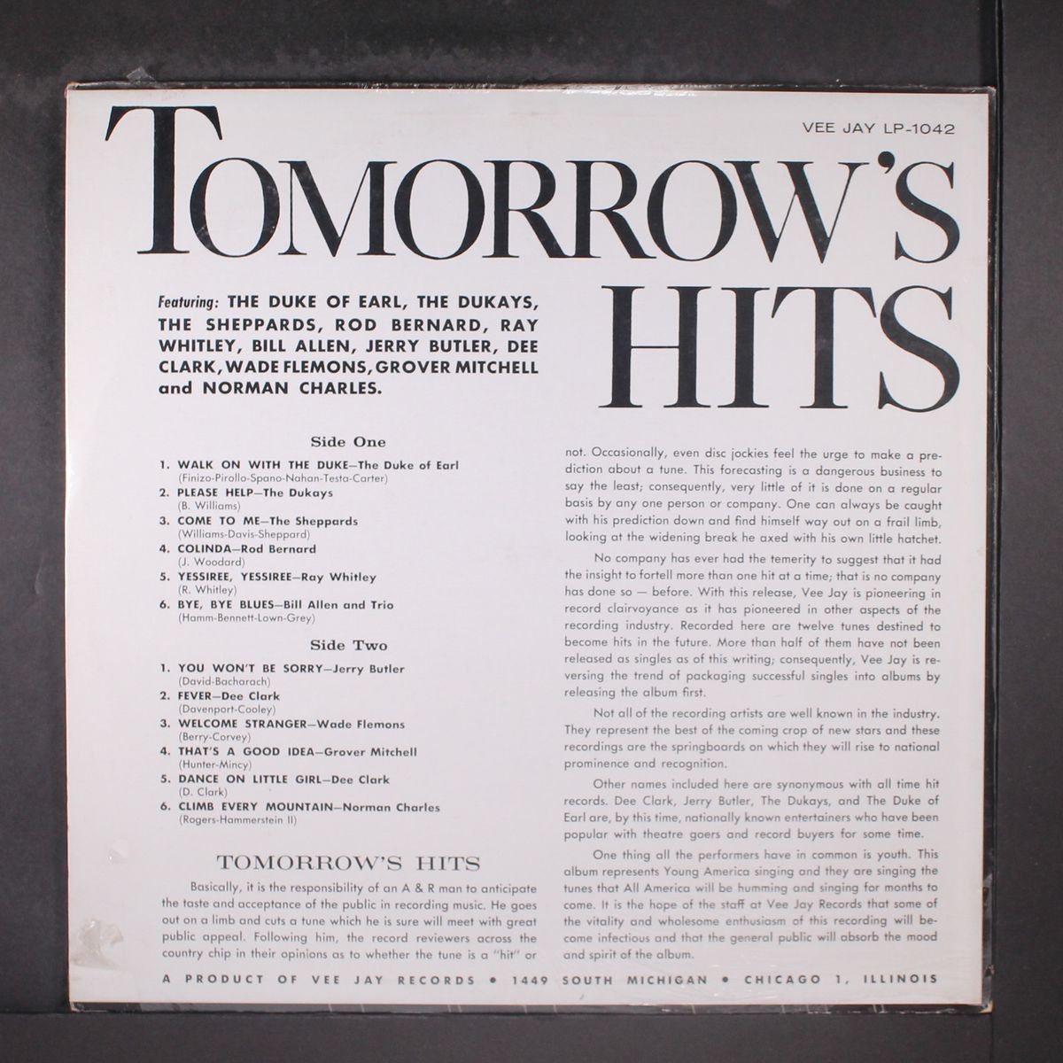 tomorrow's hits by VARIOUS