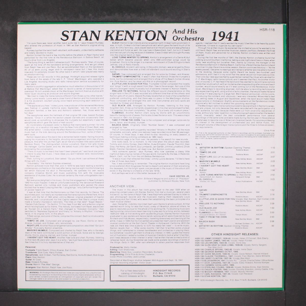 uncollected, 1941 by STAN KENTON