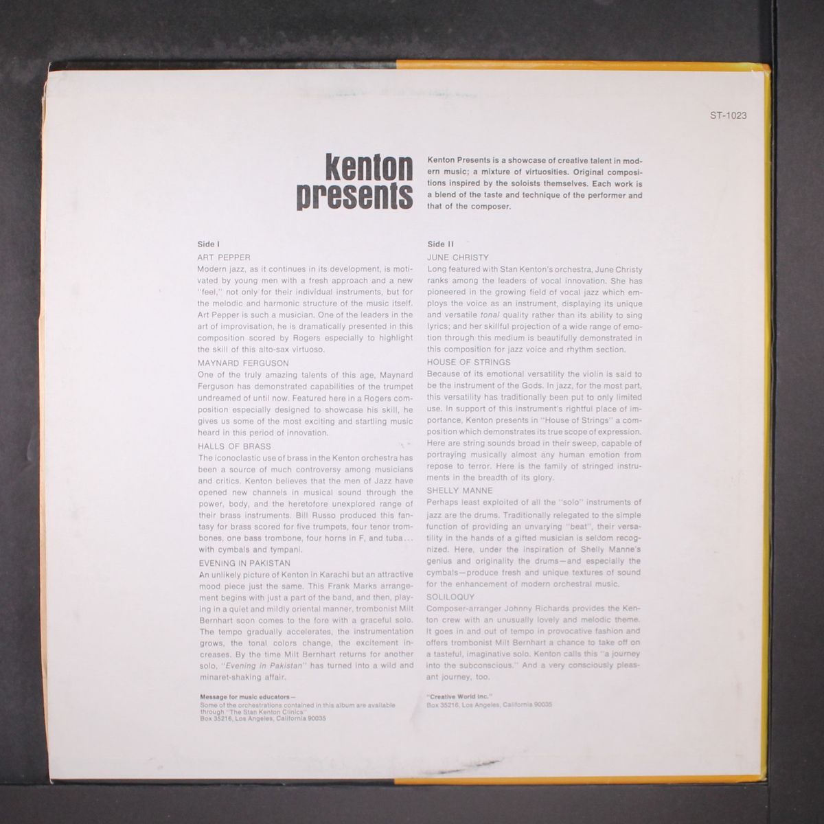 kenton presents by STAN KENTON