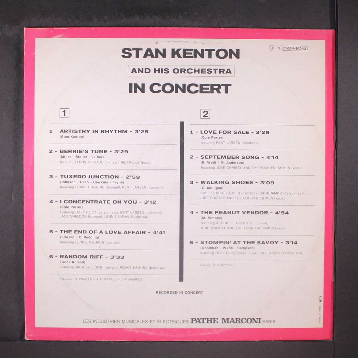 in concert by STAN KENTON
