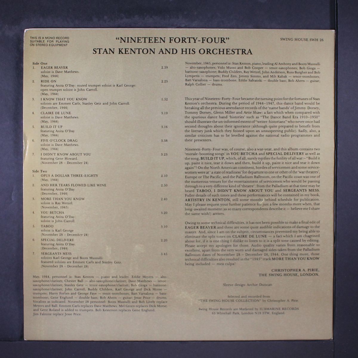 1944 by STAN KENTON