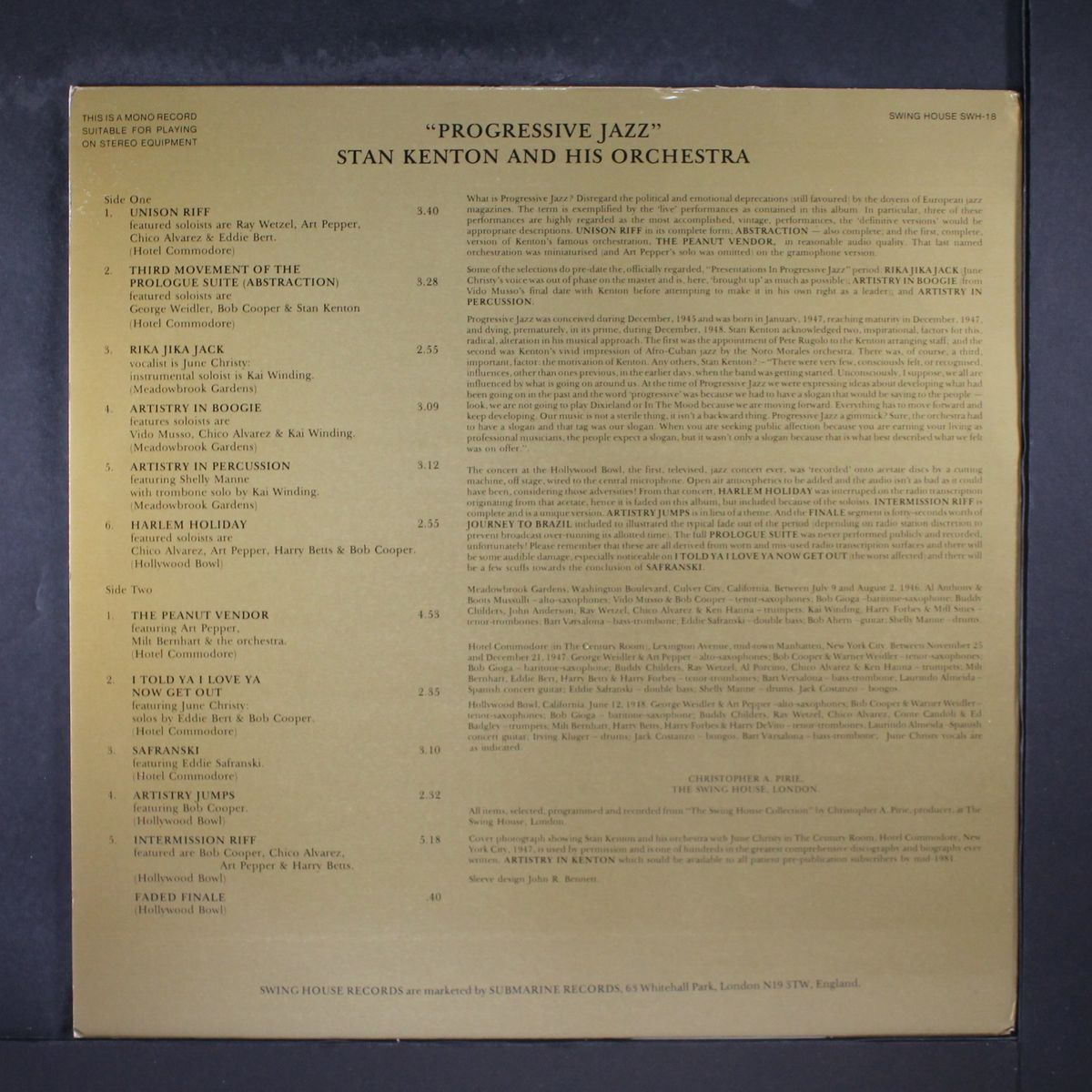 progressive jazz by STAN KENTON