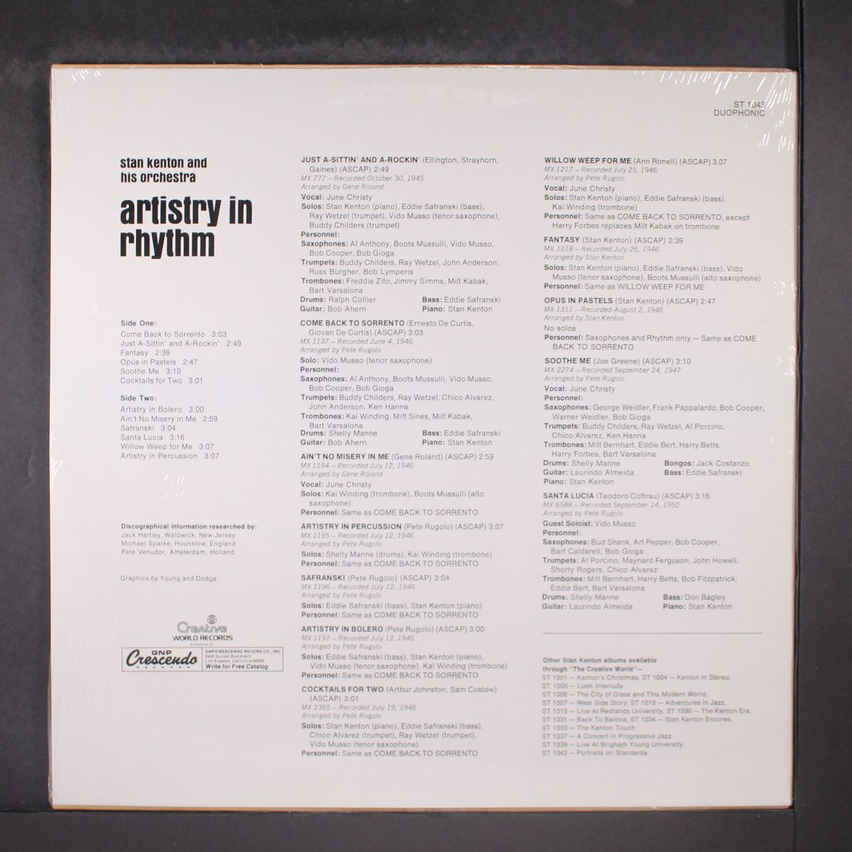 artistry in rythym by STAN KENTON