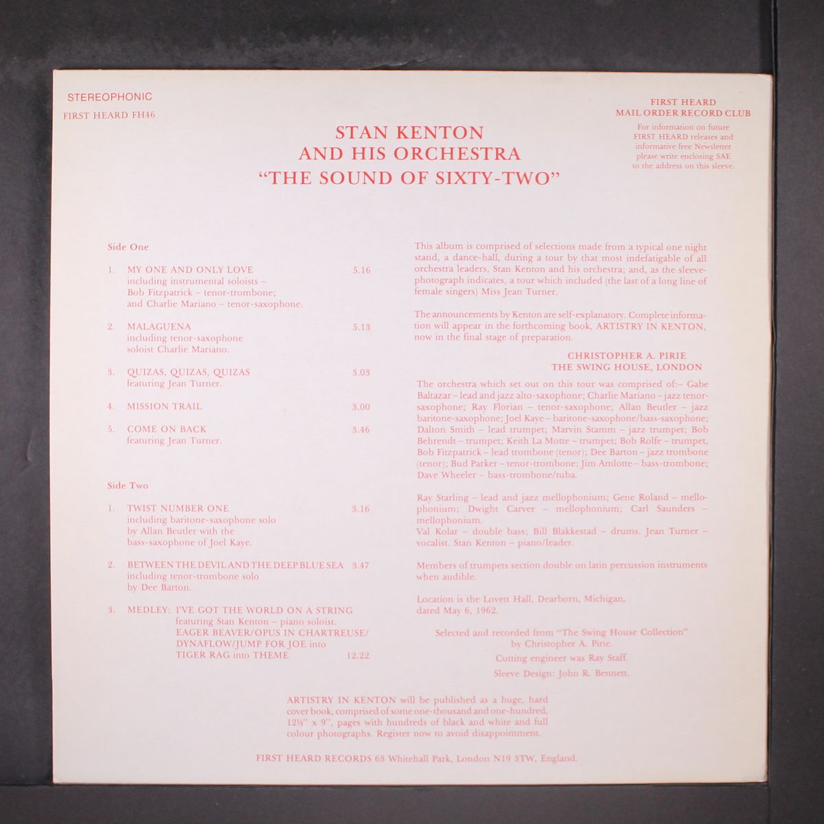 the sound of 62 by STAN KENTON