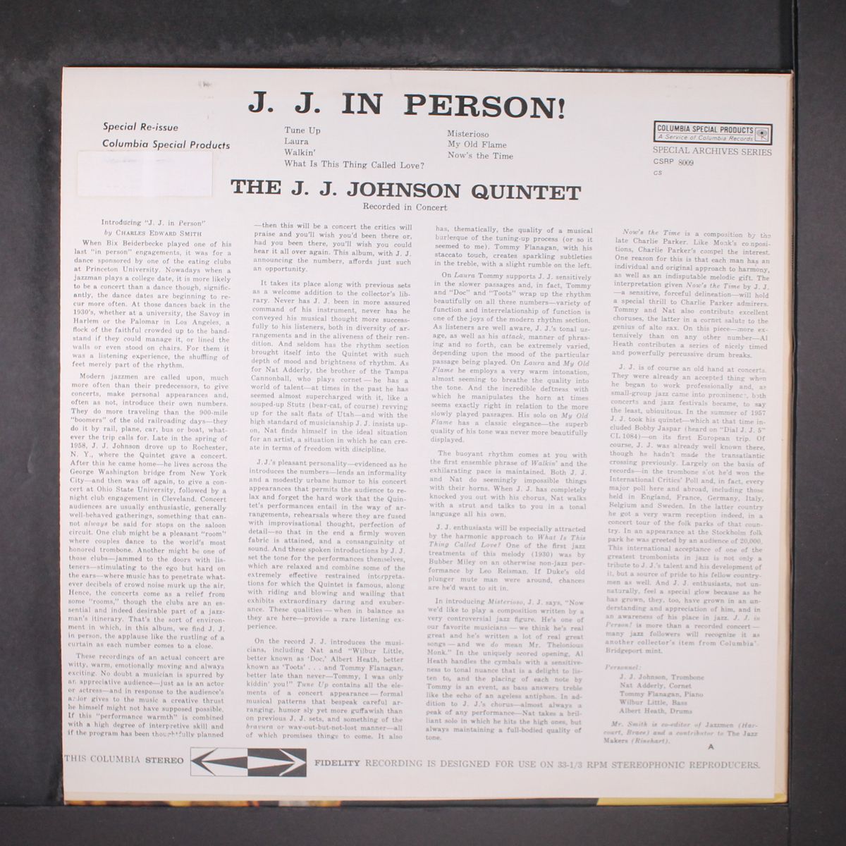 in person by J.J. JOHNSON
