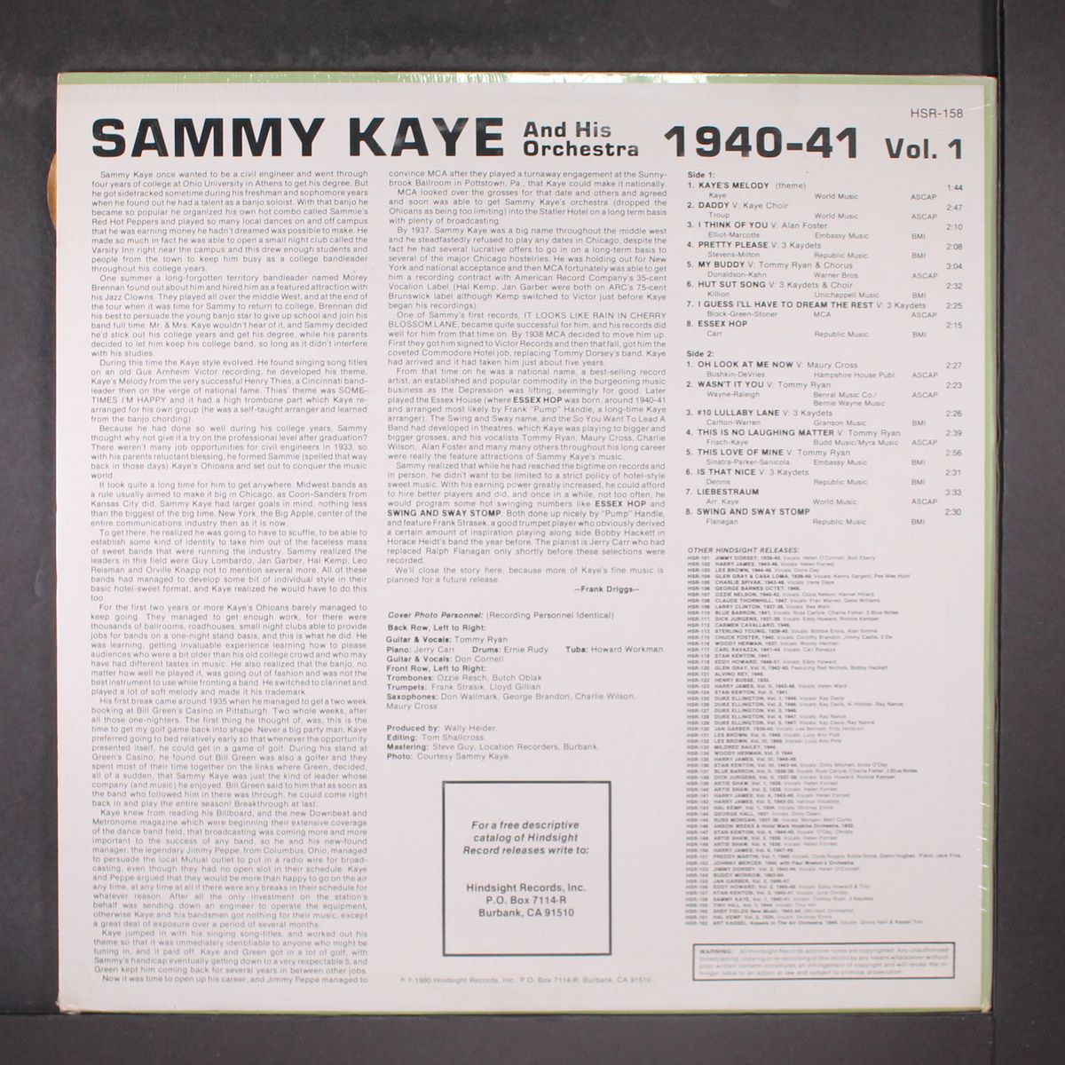 the uncollected - vol. 1, 1940-1941 by SAMMY KAYE