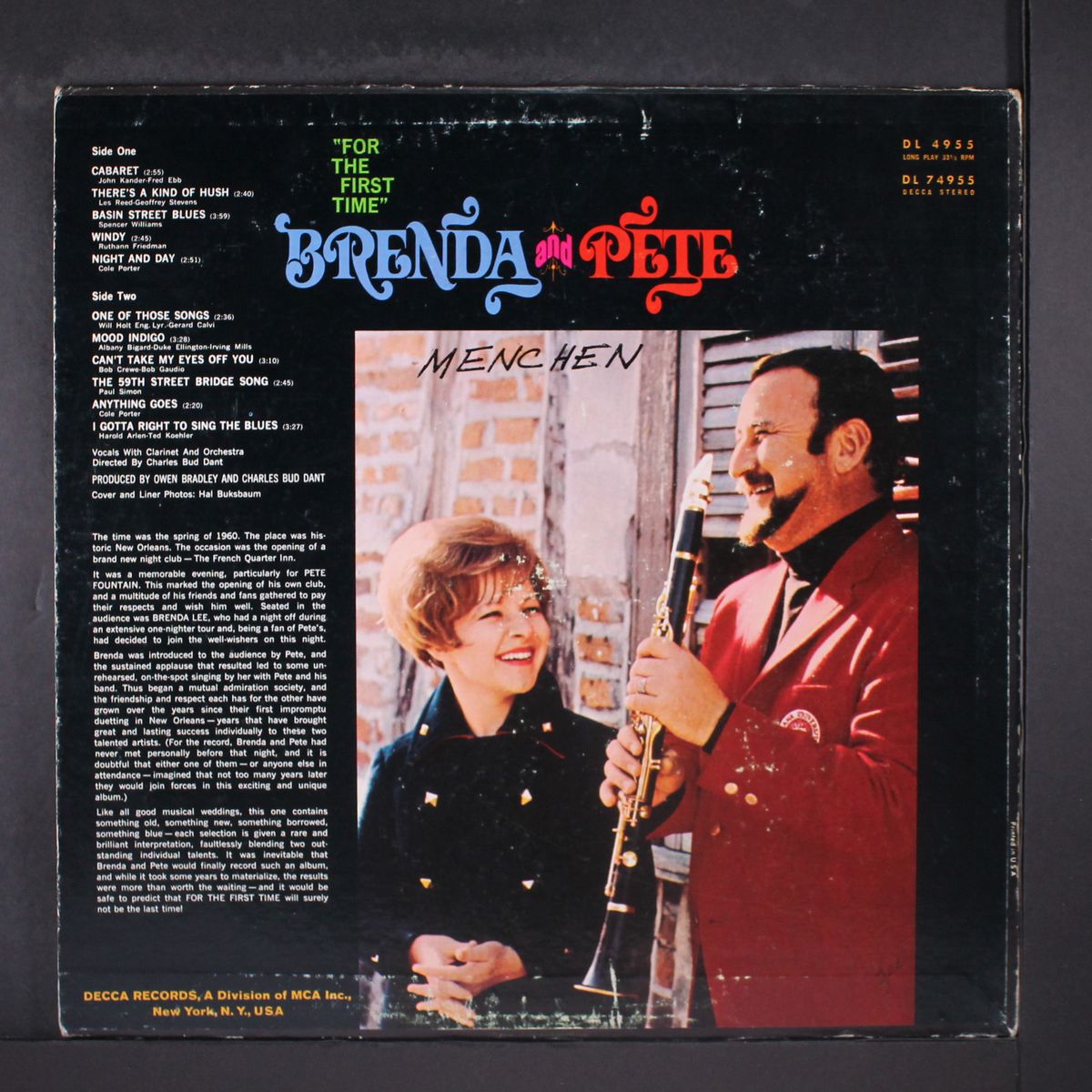 for the first time by BRENDA LEE & PETE FOUNTAIN