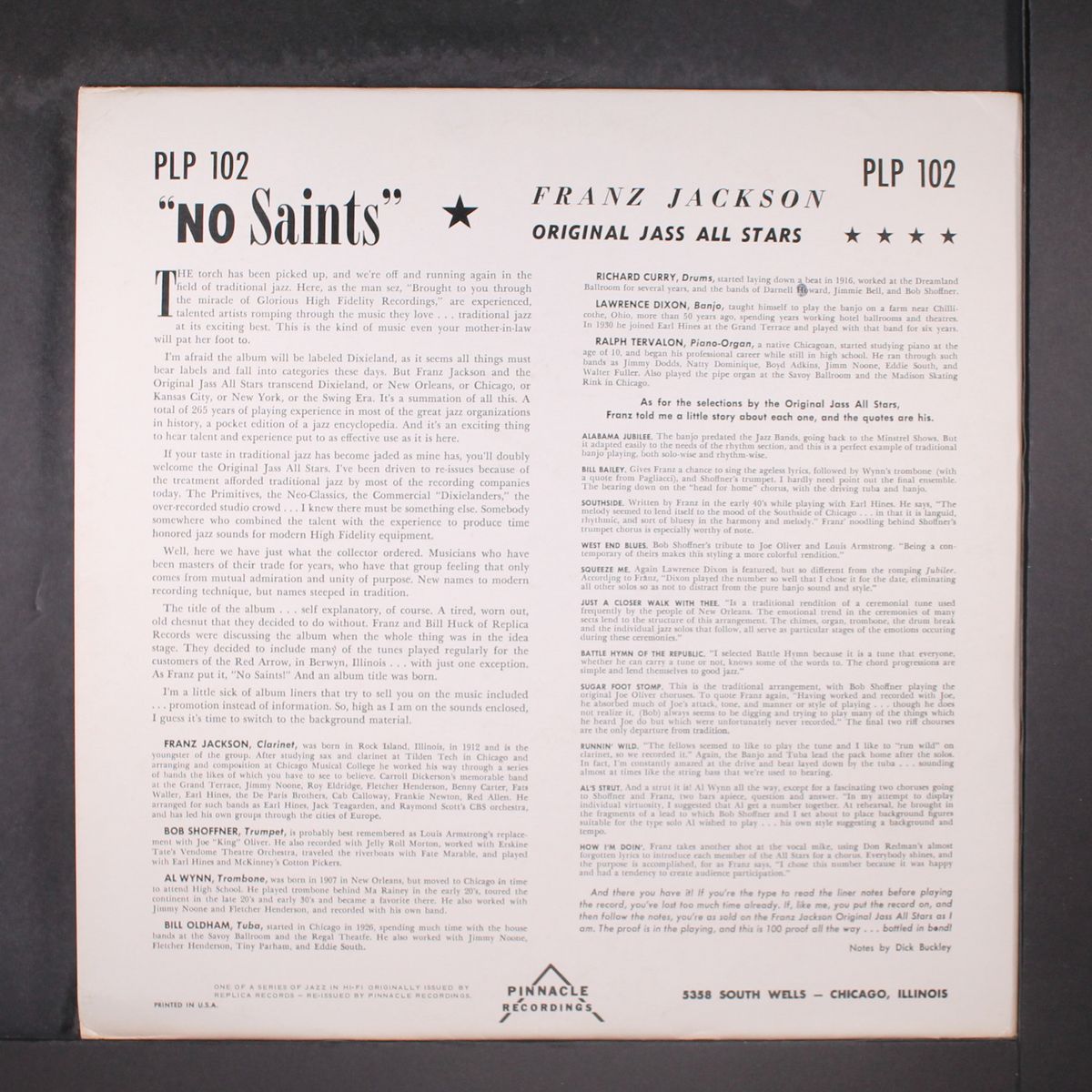 no saints by FRANZ JACKSON & ORIGINAL JASS ALL-STARS