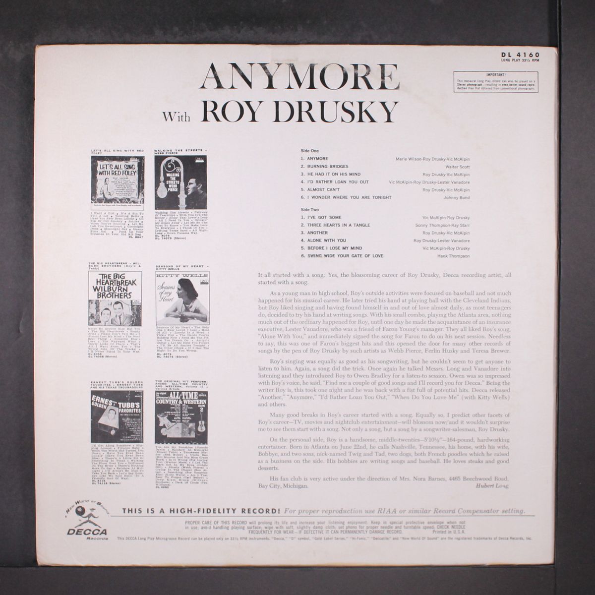anymore by ROY DRUSKY