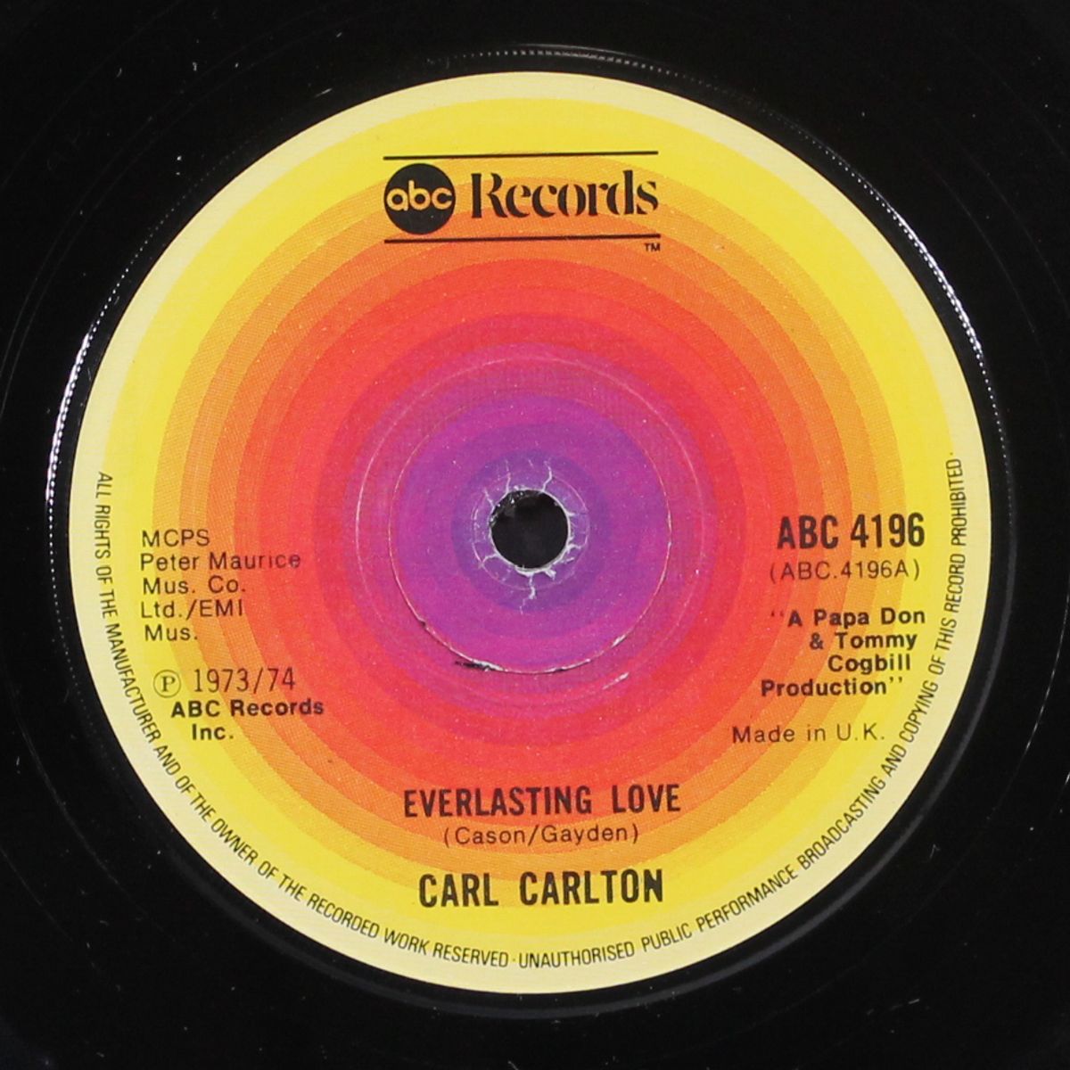 everlasting love / smokin' room by CARL CARLTON