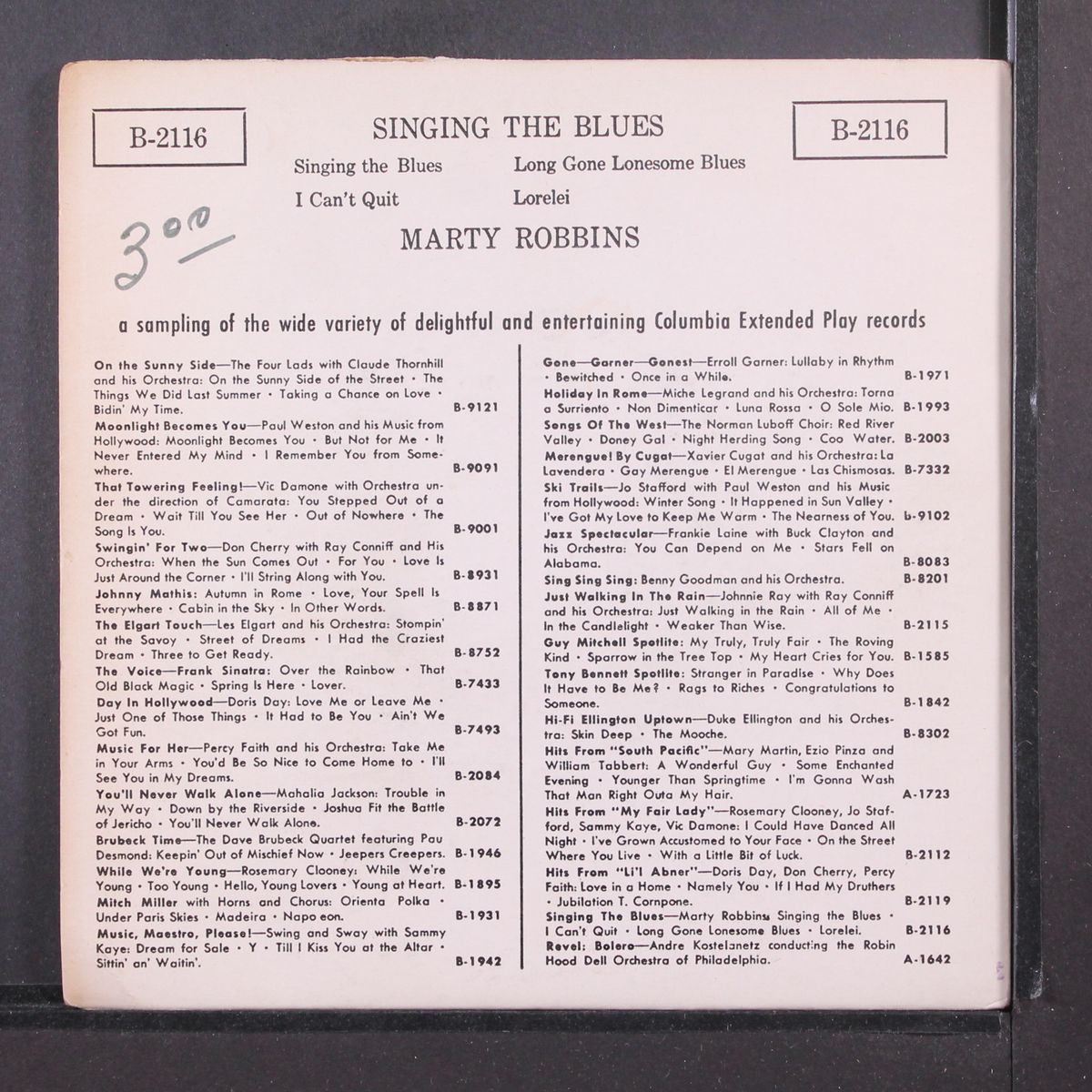 singing the blues by MARTY ROBBINS