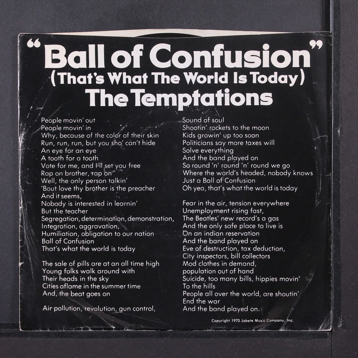 ball of confusion by TEMPTATIONS