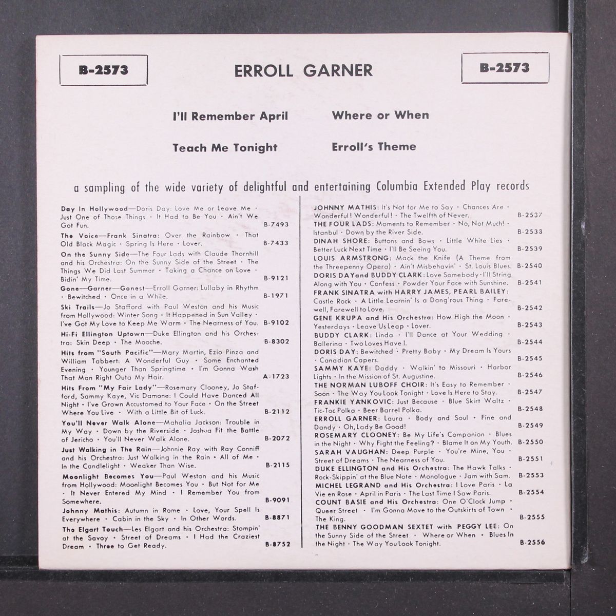 i'll remember april / +3 by ERROLL GARNER