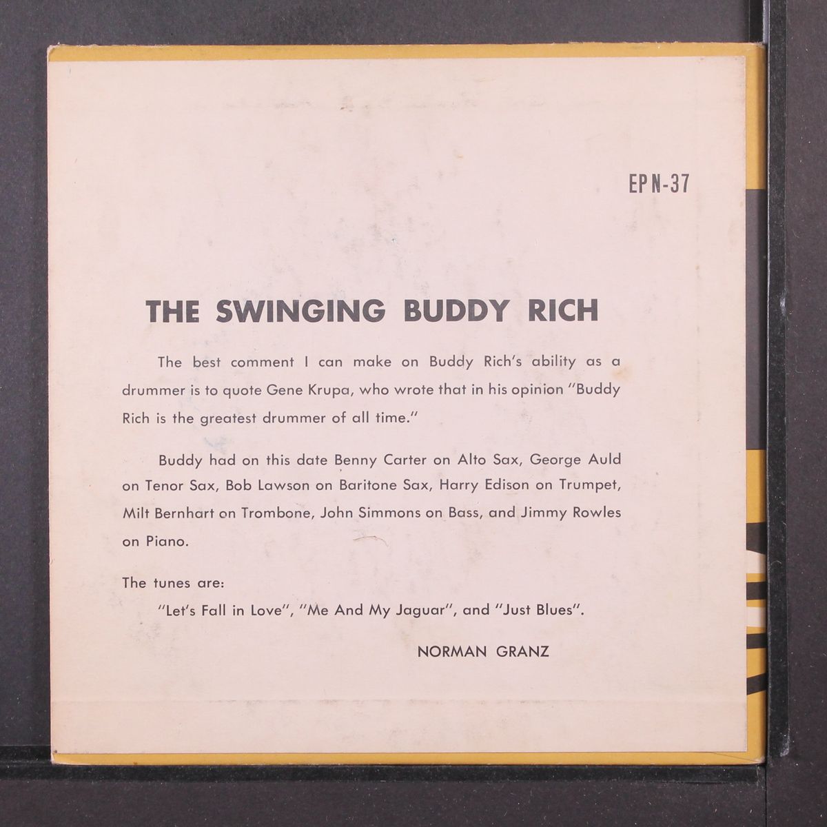 the swinging by BUDDY RICH
