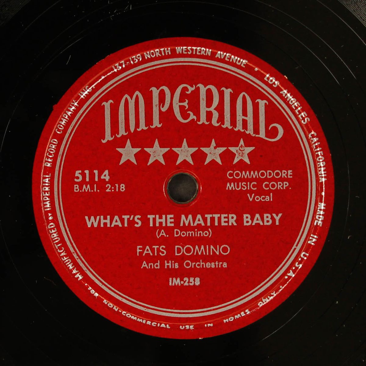 what's the matter baby / tired of crying by FATS DOMINO