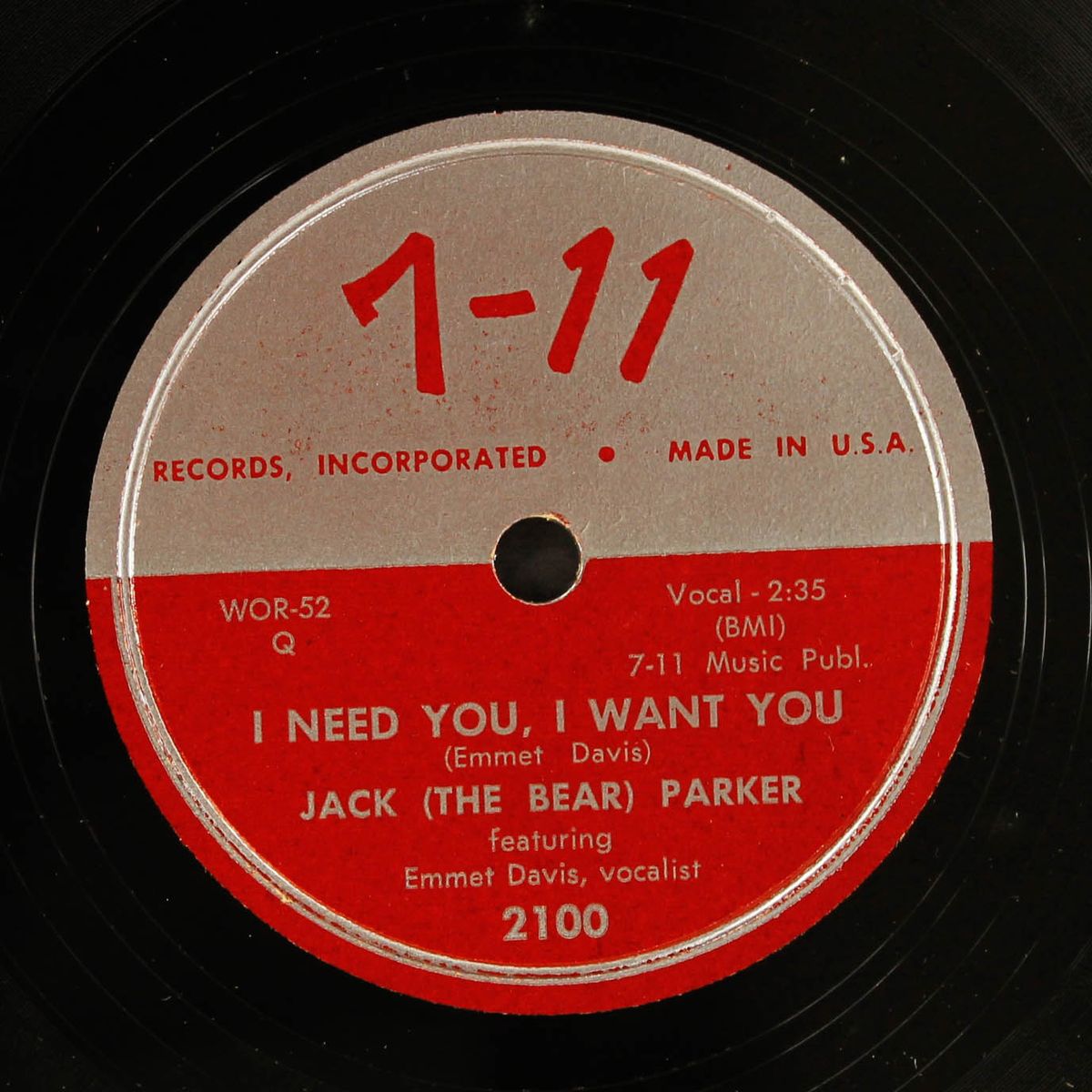 cheap old wine, whiskey / i need you, i want you by JACK (THE BEAR) PARKER