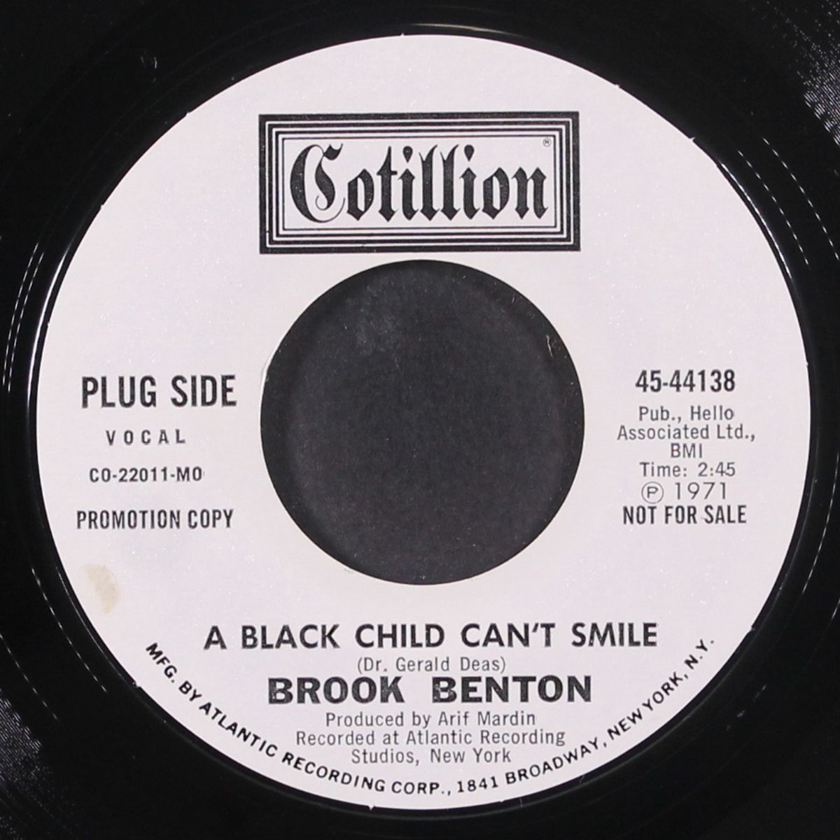 a black child can't smile / same by BROOK BENTON