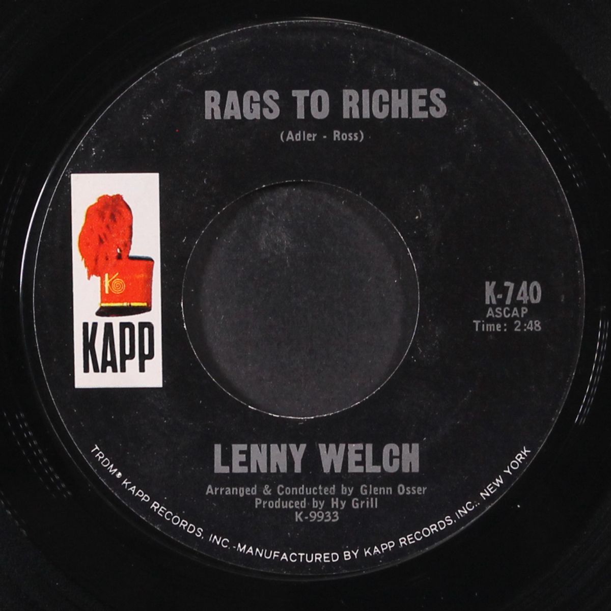 rags to riches by LENNY WELCH