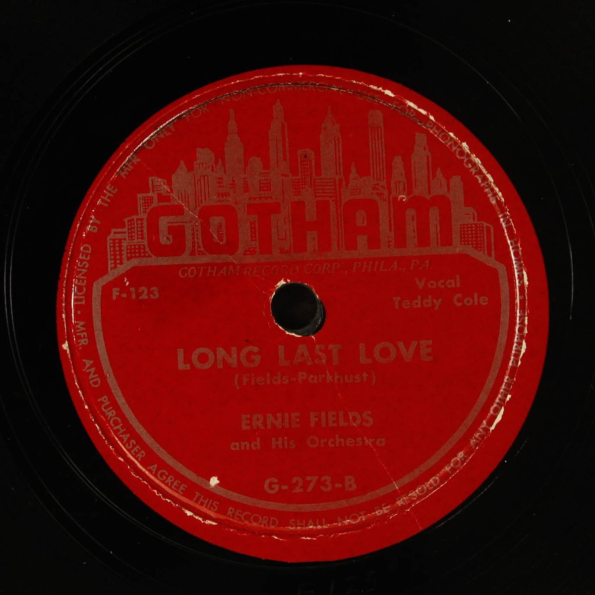 long lost love / butch's blues by ERNIE FIELDS