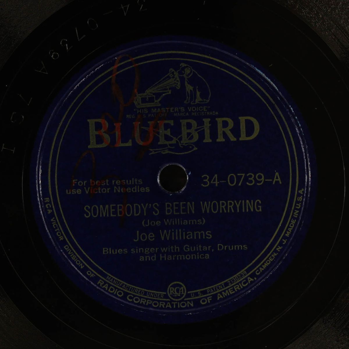 somebody's been worrying / vitamin a by JOE WILLIAMS
