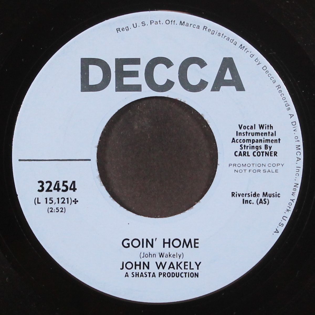 goin' home / shelter of your arms by JOHN WAKELY