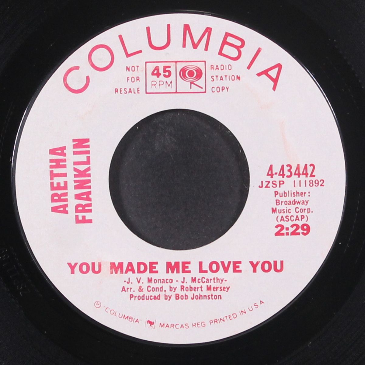 there is no greater love / you made me love you by ARETHA FRANKLIN