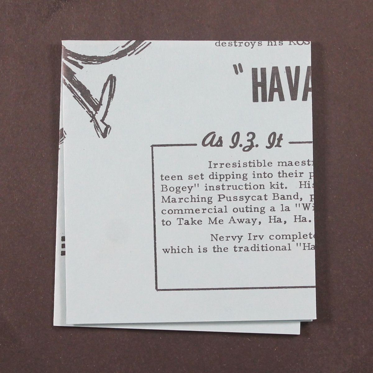 hava salami / colonel bogey by IRV GOODMAN