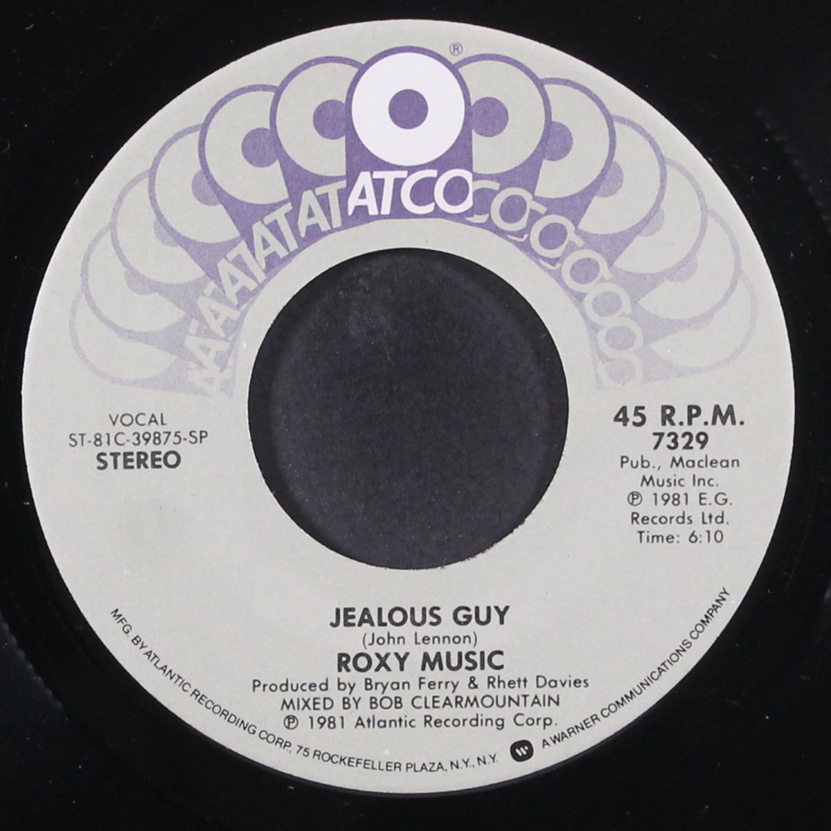 jealous guy / to turn you on by ROXY MUSIC