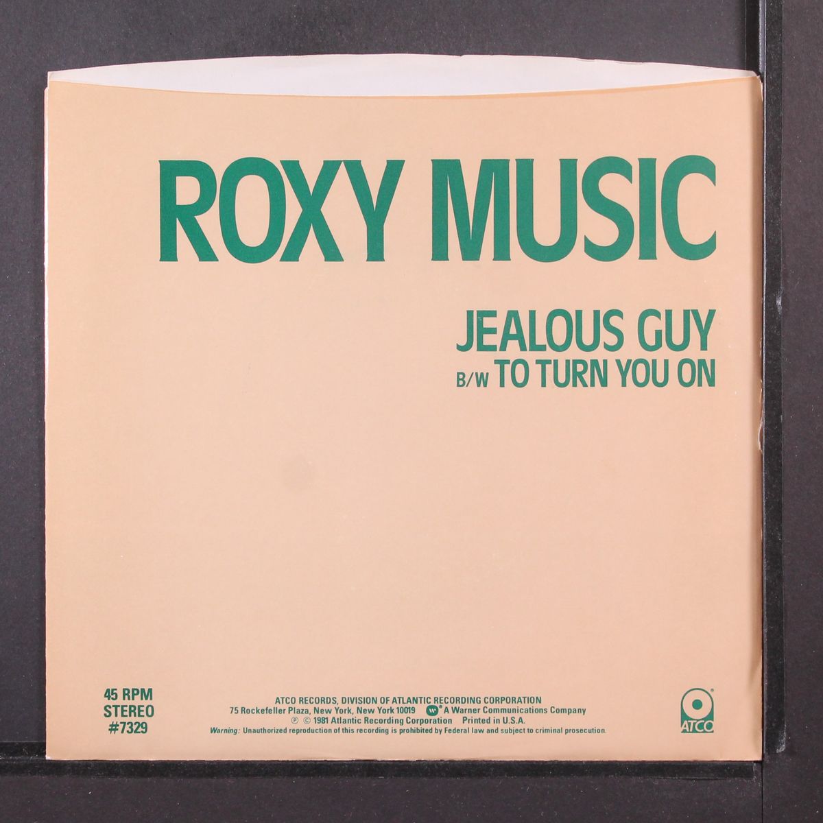 jealous guy / to turn you on by ROXY MUSIC