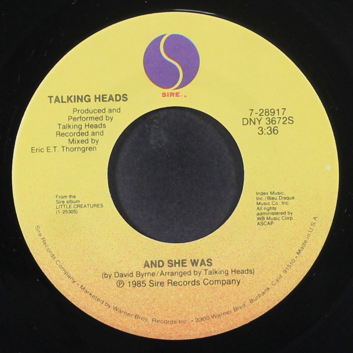 and she was / dub by TALKING HEADS