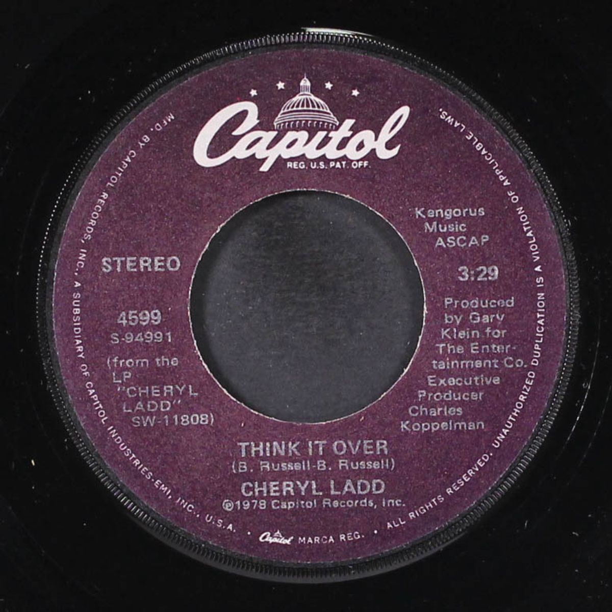 think it over by CHERYL LADD