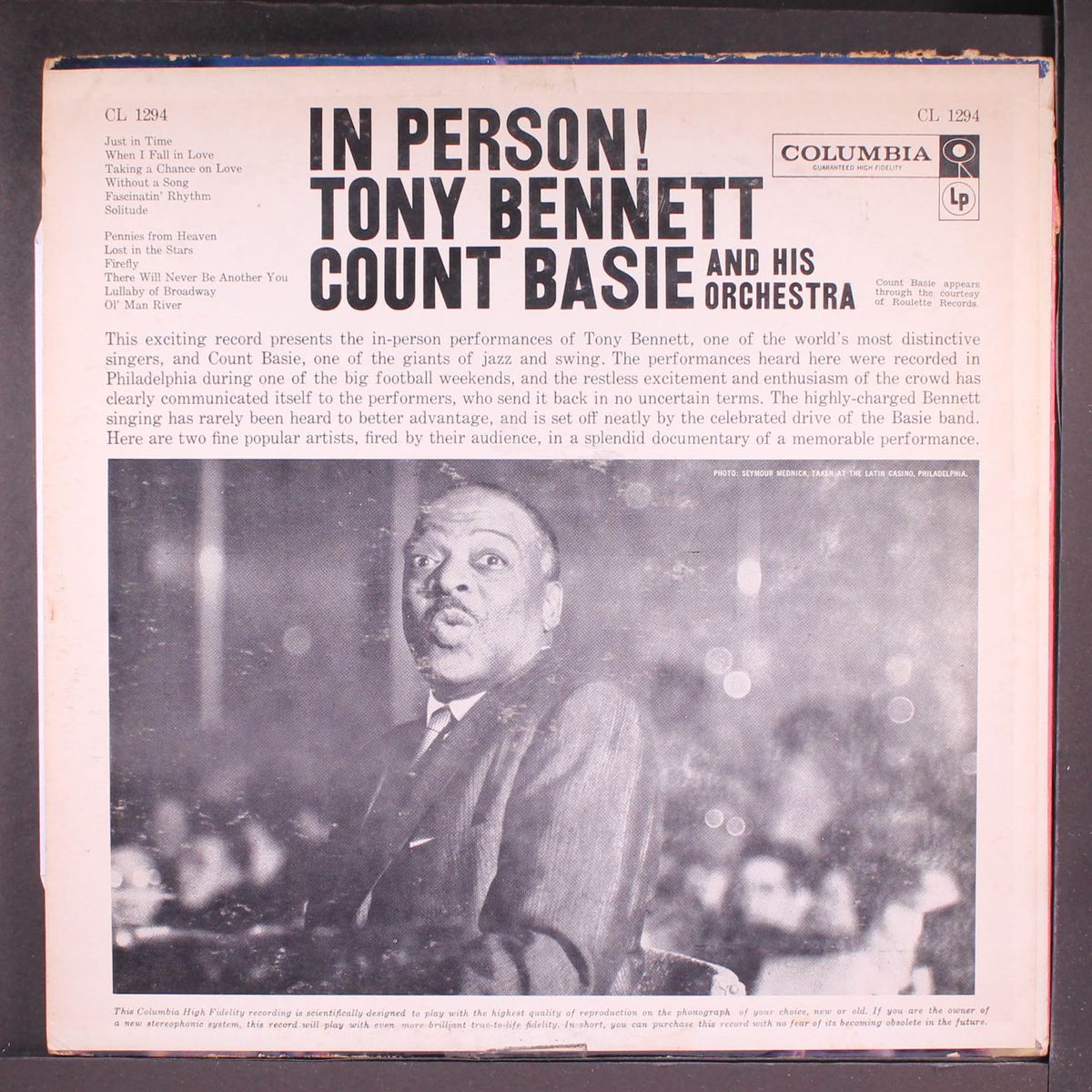 in person! by TONY BENNETT & COUNT BASIE