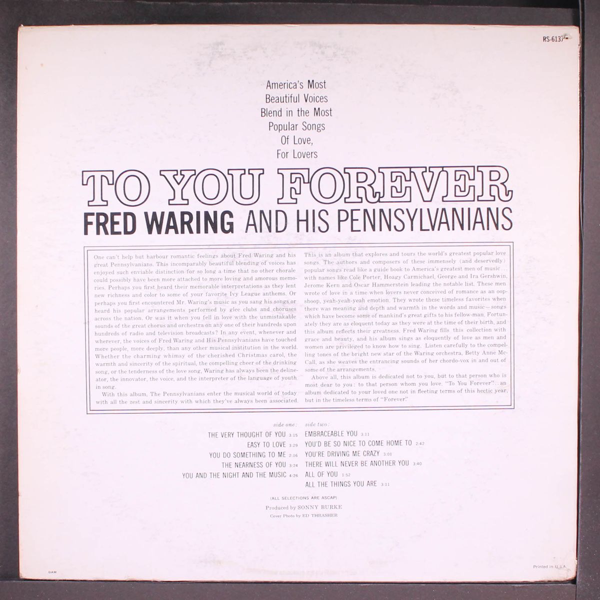 to you forever by FRED WARING