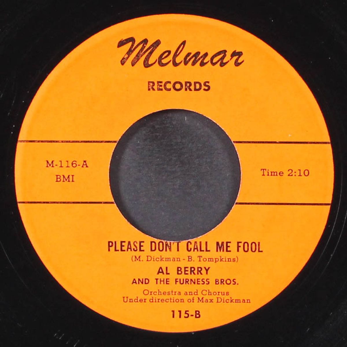 please don't call me a fool / king of the blues by AL BERRY & FURNESS BROTHERS