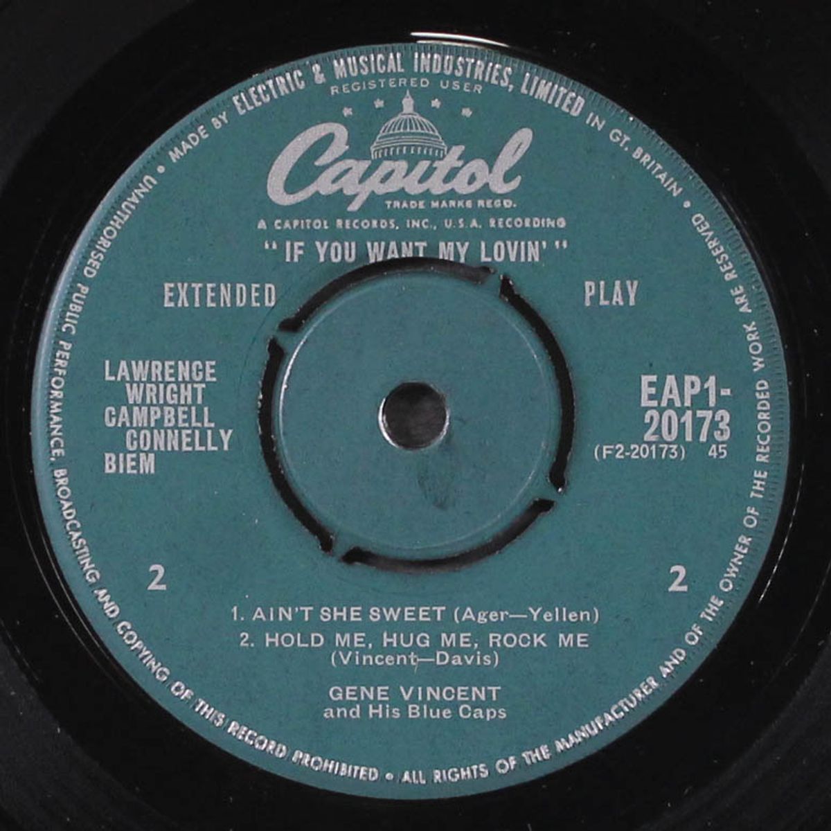 if you want my lovin' by GENE VINCENT
