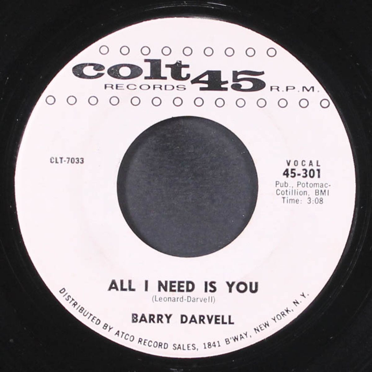 run little billy / all i need is you by BARRY DARVELL
