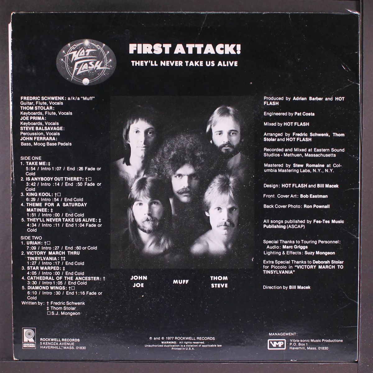 first attack! they'll never take us alive by HOT FLASH