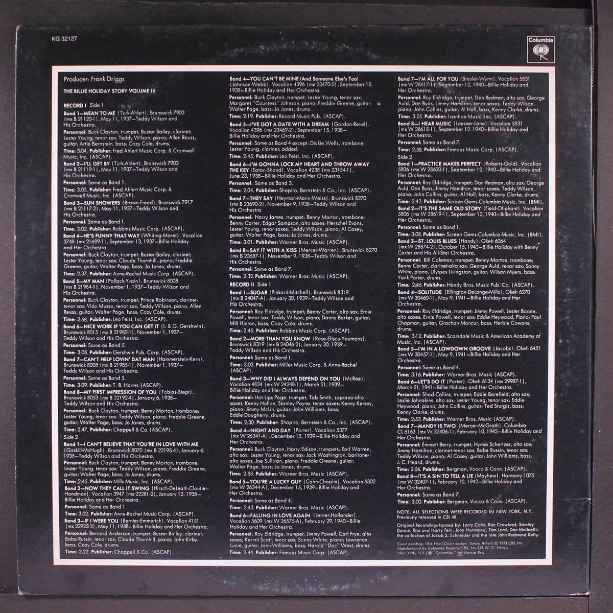 the billie holiday story, vol. 3 by BILLIE HOLIDAY