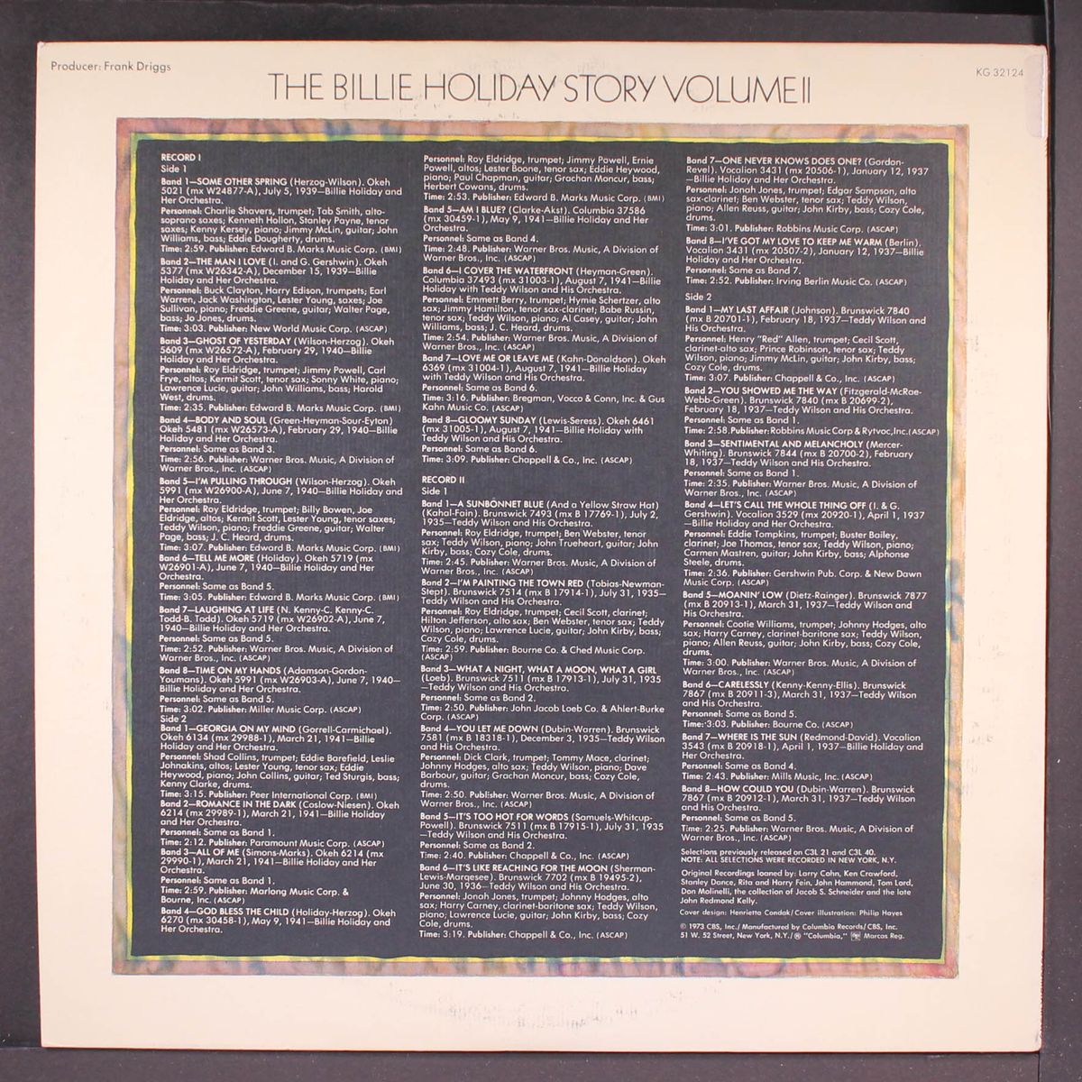 the billie holiday story, vol. 2 by BILLIE HOLIDAY