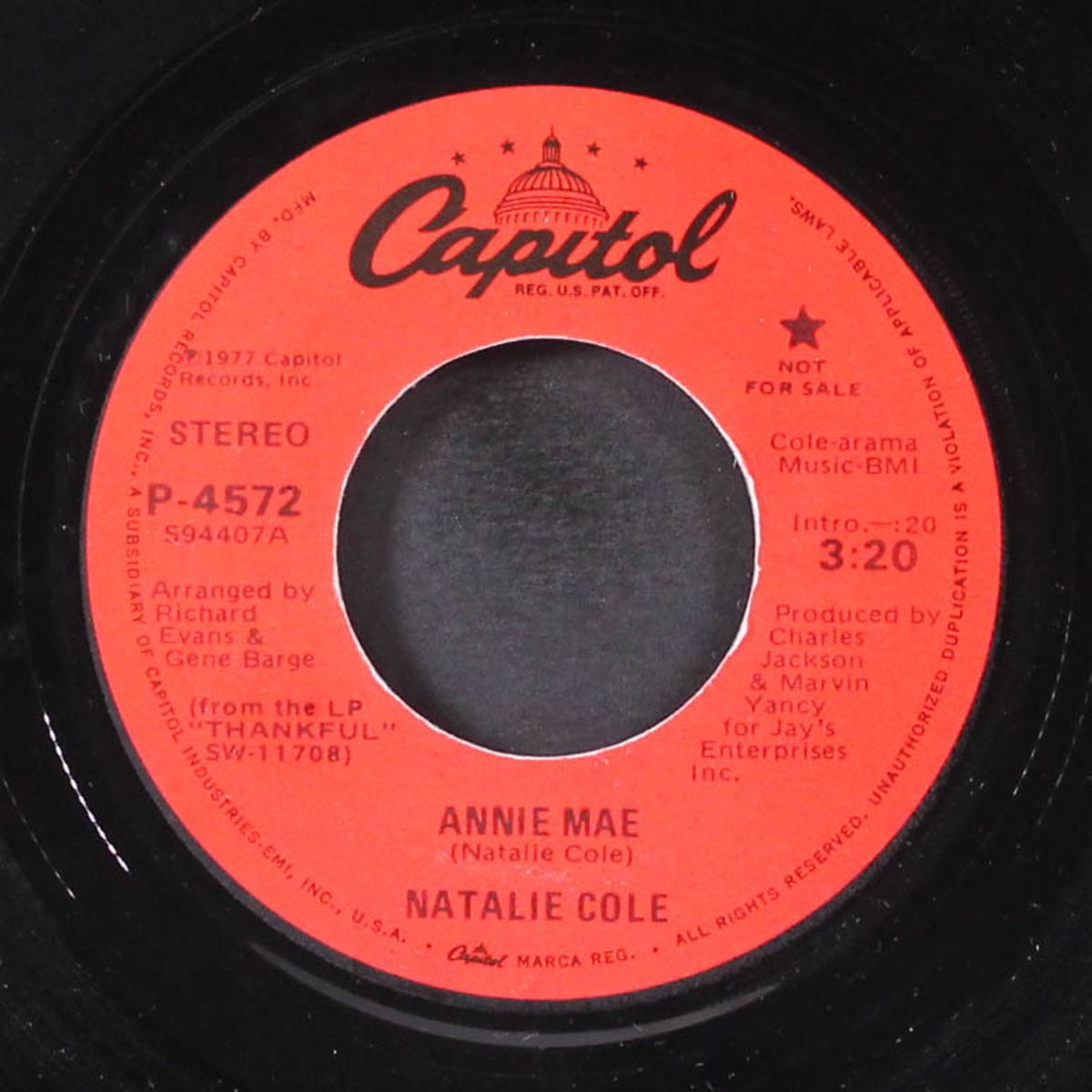 annie mae / just can't stay away by NATALIE COLE