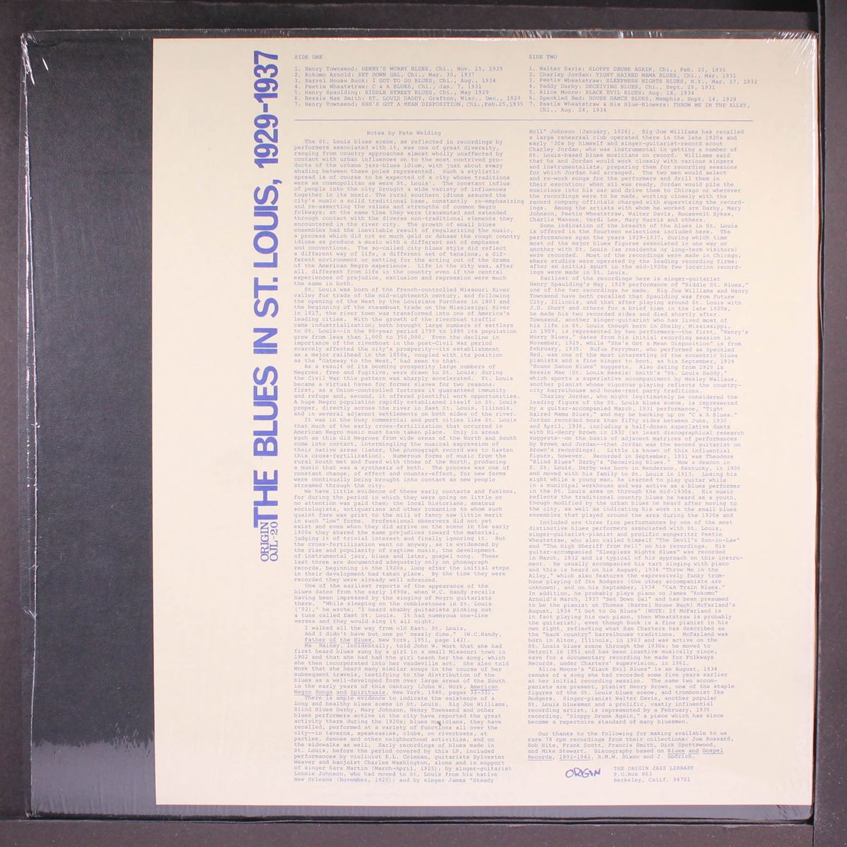 the blues in st. louis, 1929-37 by VARIOUS