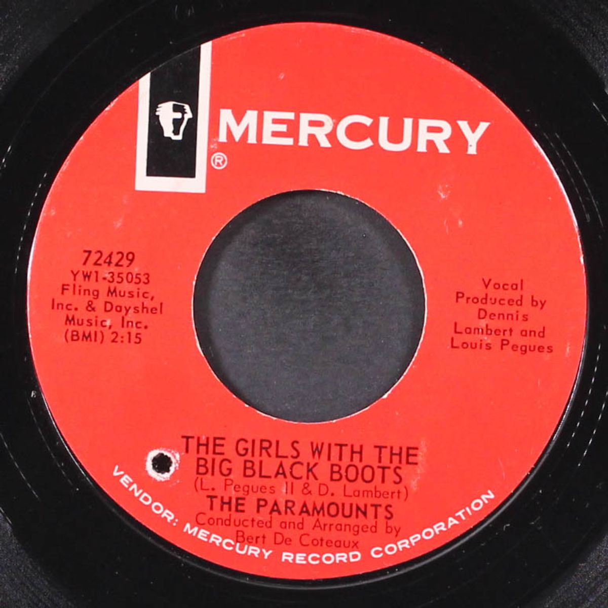 i won't share your love / the girls with the big black boots by PARAMOUNTS