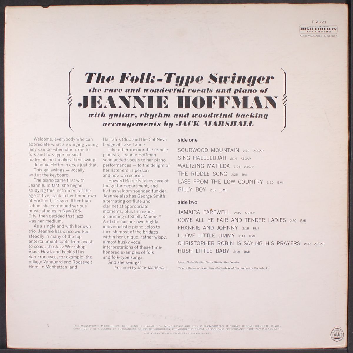 the folk-type swinger by JEANNIE HOFFMAN